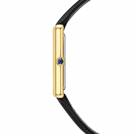 Cartier Leather Strap Elegant Rectangular Tank Watch