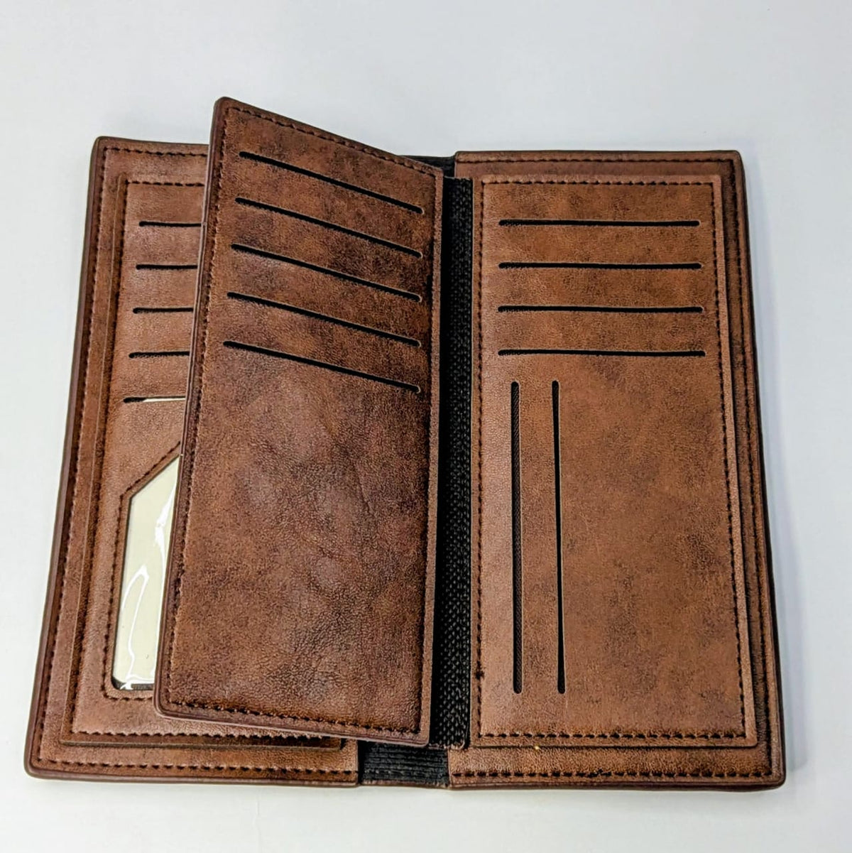 Gucci-Style Premium Brown Long Leather Wallet | Multiple Card Slots & Cash Holder