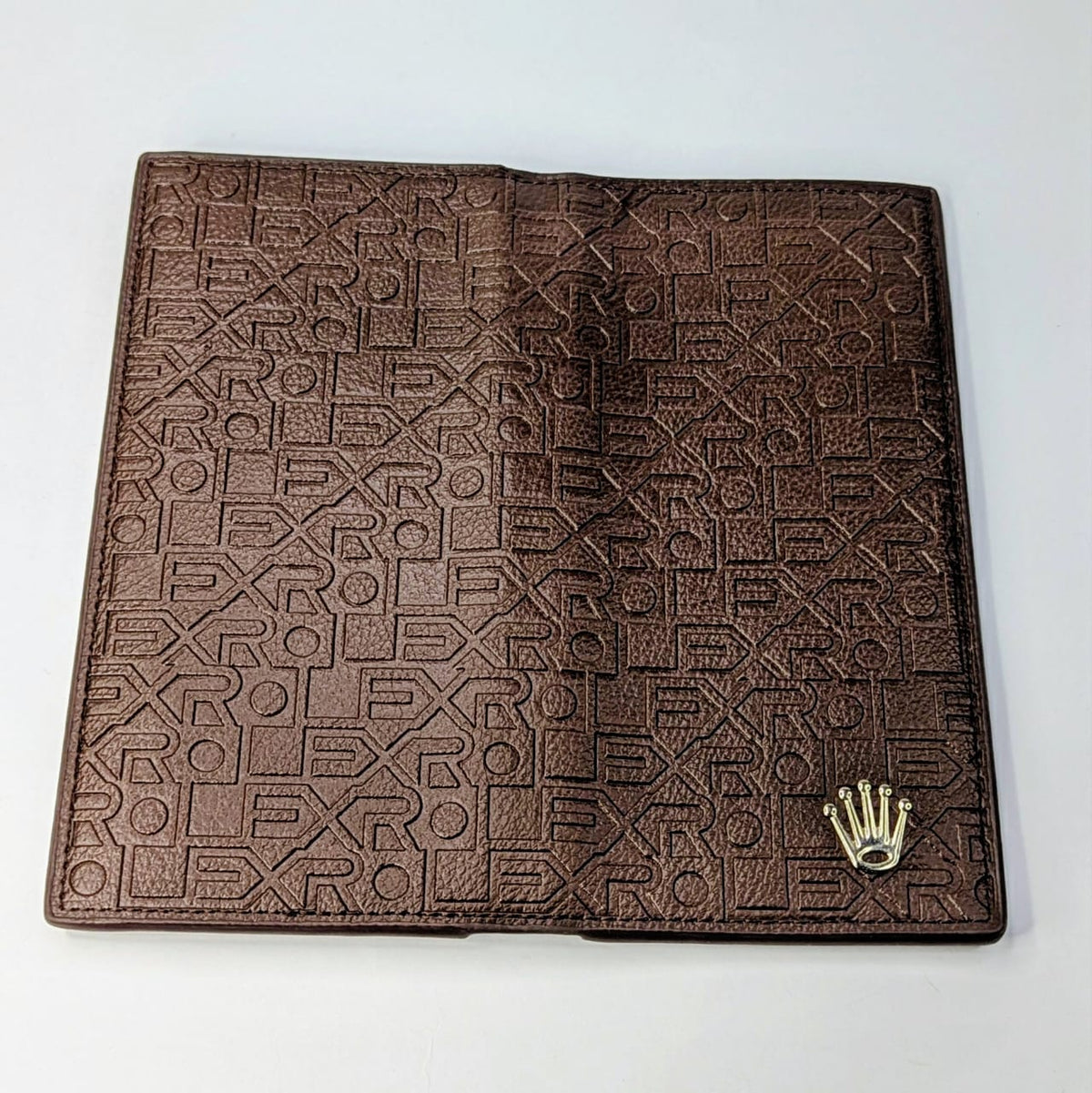 Premium Brown Embossed Leather Long Wallet – Luxury Men’s Wallet with Multiple Card & Cash