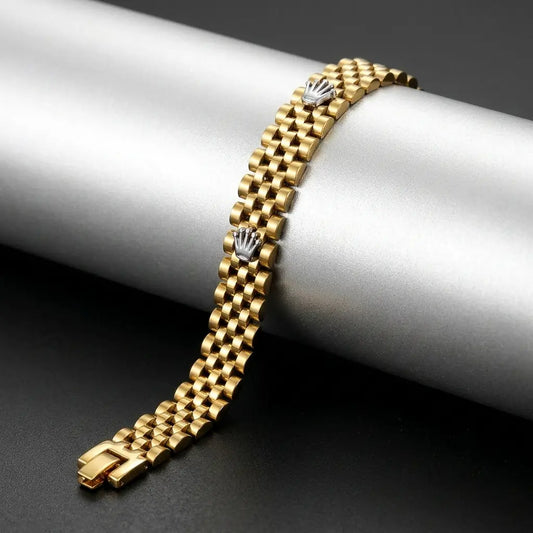 Jubilee Emblem Series | Iconic Multi-Link Bracelet with Regal Hardware Accents