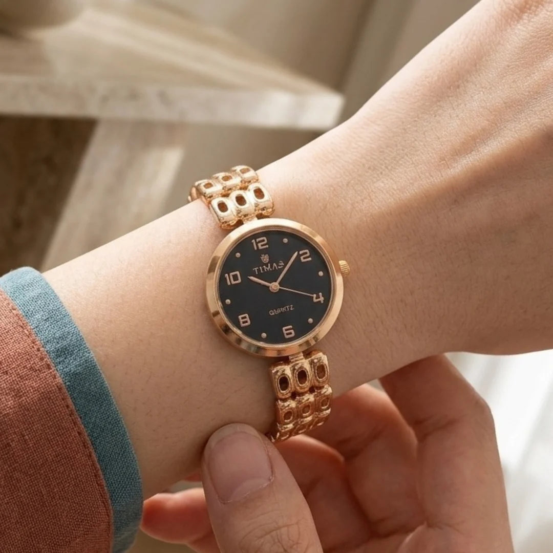 TIMAS Petite Jewelry Edition | Cut-Out Link Bracelet Women's Quartz Watch