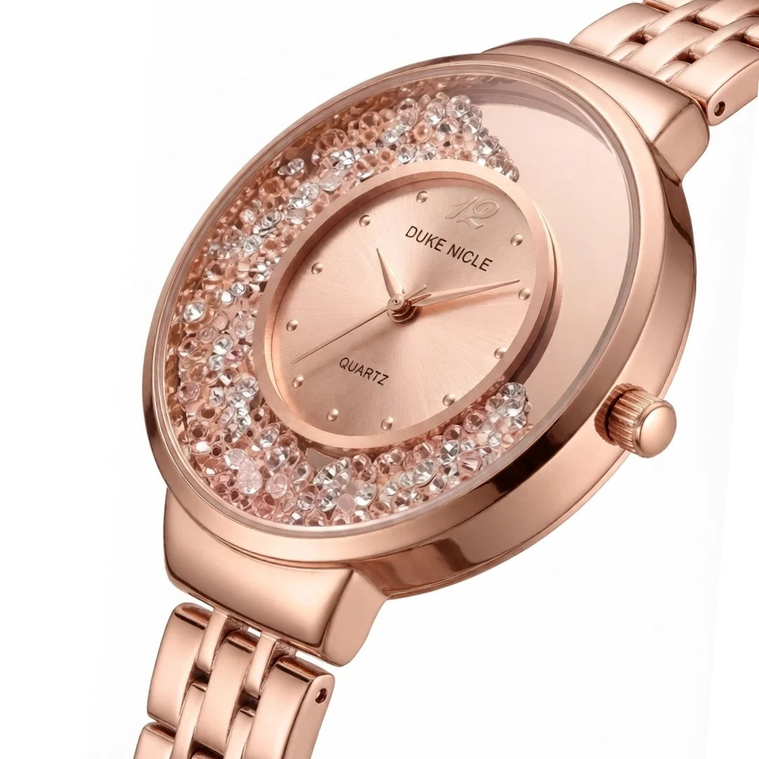 DUKE NICLE Floating Crystal Edition | Floating Element Dial Women's Quartz Watch (AWDL-00280)