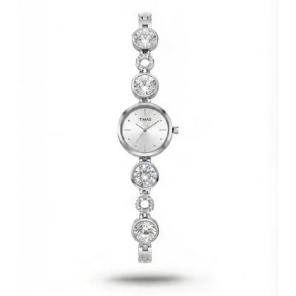 TIMAS Petite Crystal-Gem Edition | Round Gem & Circular Link Women's Jewelry
