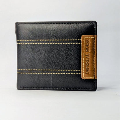 Premium Genuine Leather Men’s Wallet – Black | Stylish Bifold Wallet with Card & Cash Slots