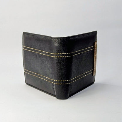 Premium Genuine Leather Men’s Wallet – Black | Stylish Bifold Wallet with Card & Cash Slots