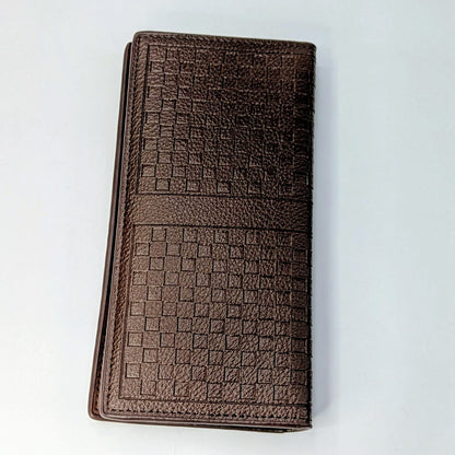 Gucci-Style Premium Brown Long Leather Wallet | Multiple Card Slots & Cash Holder