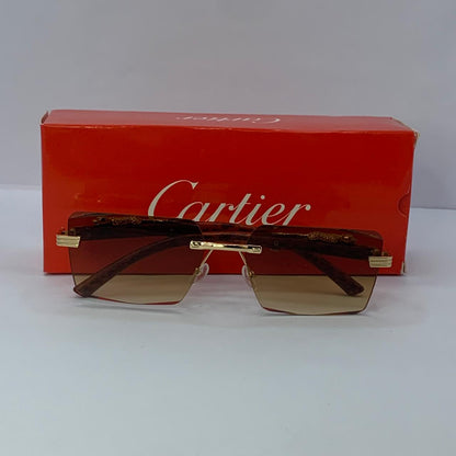 Cartier BO-96465 Wooden Frame Sunglasses | Premium Classic Design
