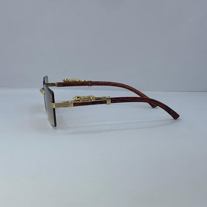 Cartier BO-96465 Wooden Frame Sunglasses | Premium Classic Design