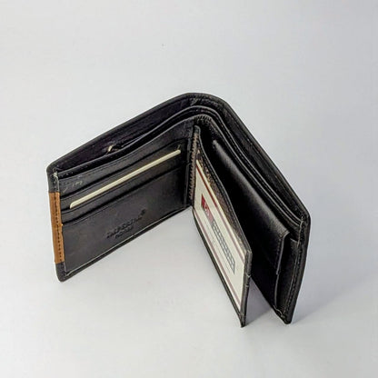 Premium Genuine Leather Men’s Wallet – Black | Stylish Bifold Wallet with Card & Cash Slots