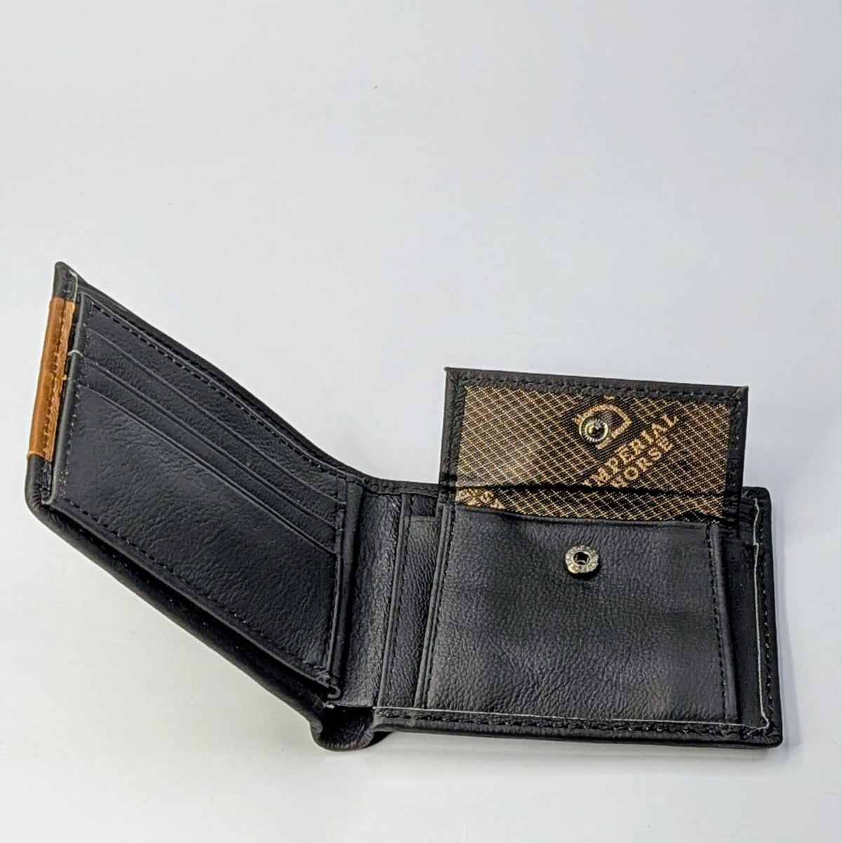 Premium Genuine Leather Men’s Wallet – Black | Stylish Bifold Wallet with Card & Cash Slots