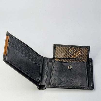 Premium Genuine Leather Men’s Wallet – Black | Stylish Bifold Wallet with Card & Cash Slots