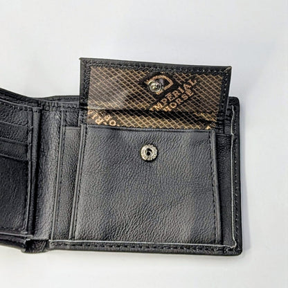 Premium Genuine Leather Men’s Wallet – Black | Stylish Bifold Wallet with Card & Cash Slots