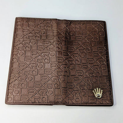 Premium Brown Embossed Leather Long Wallet – Luxury Men’s Wallet with Multiple Card & Cash