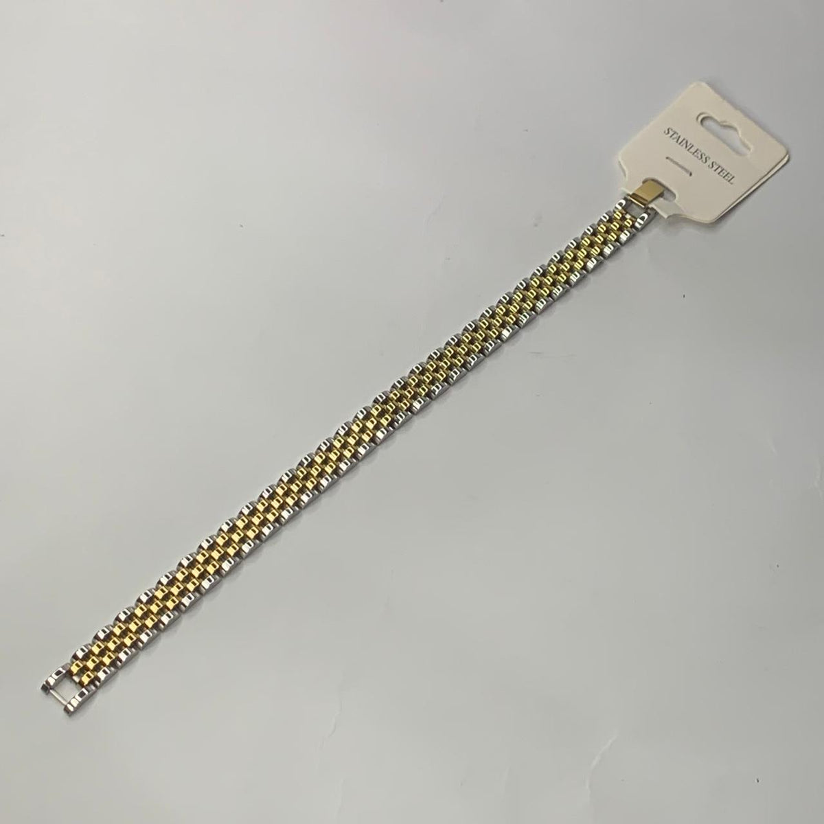 Monogram Interlocking Series | Woven Franco Mesh Bracelet with Engraved Circular Crest