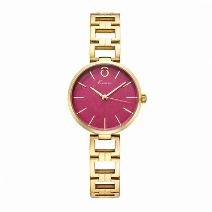 KIMIO Minimalist Edition | Shimmer Dial Open-Link Metallic Bracelet Quartz Watch